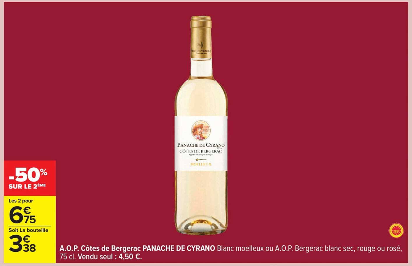 A.O.P. Côtes de Bergerac PANACHE DE CYRANO