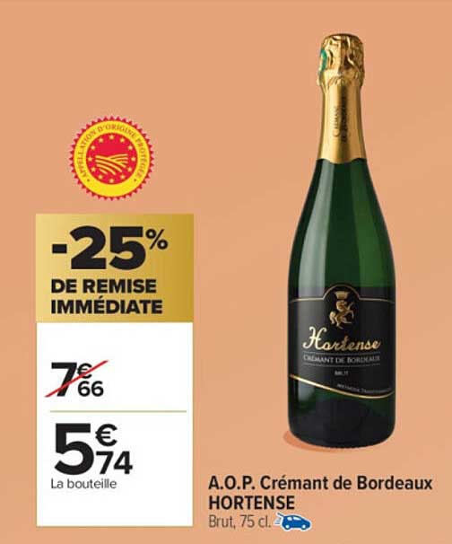 A.O.P. Crémant de Bordeaux HORTENSE