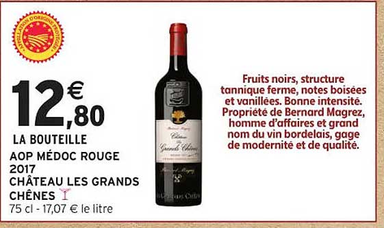 AOP Médoc Rouge 2017 Château les Grands Chênes
