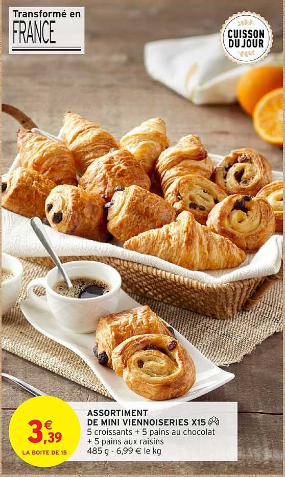 ASSORTIMENT DE MINI VIENNOISERIES X15