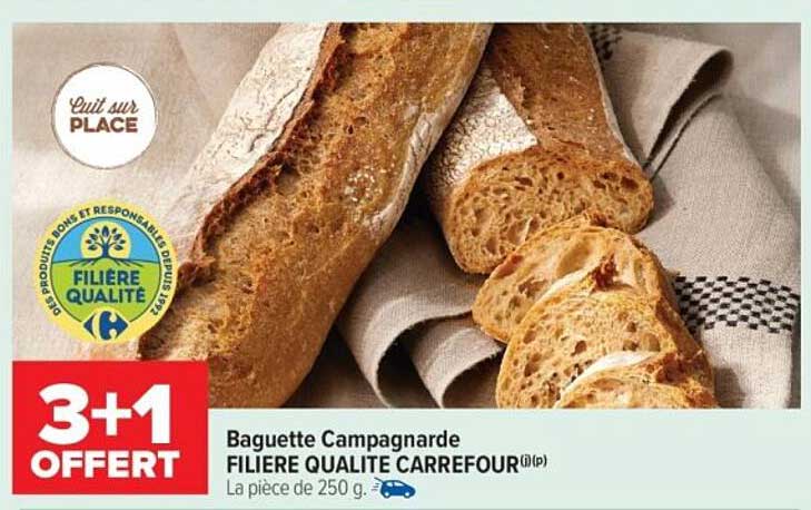 Baguette Campagnarde FILIERE QUALITE CARREFOUR