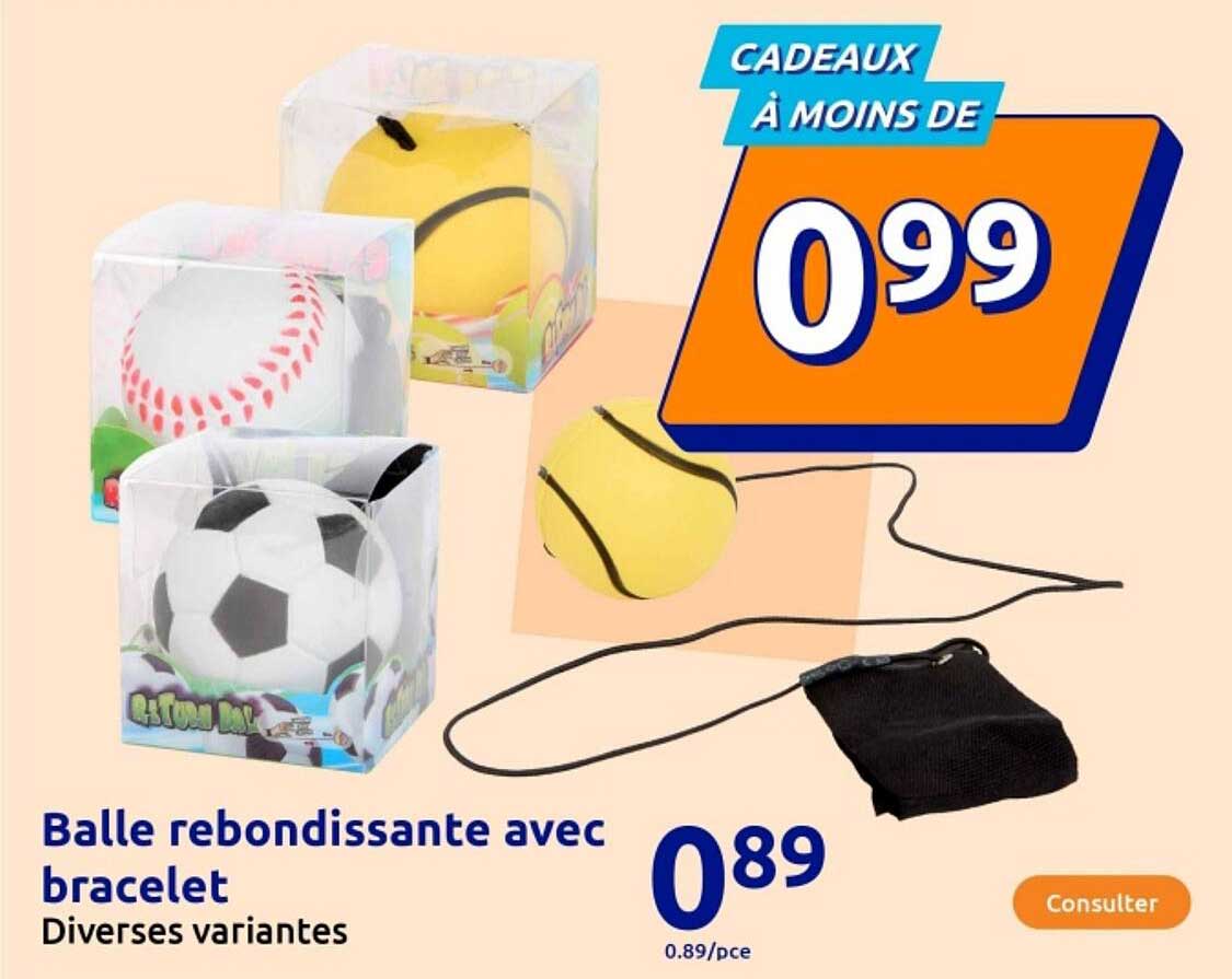 Balle rebondissante avec bracelet