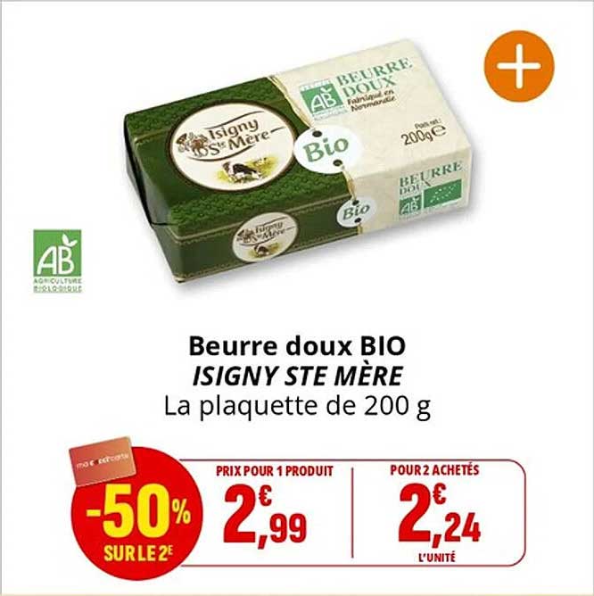 Beurre doux BIO ISIGNY STE MÈRE
