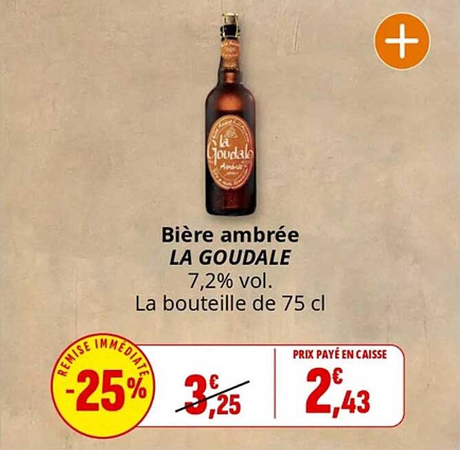 Bière ambrée LA GOUDALE