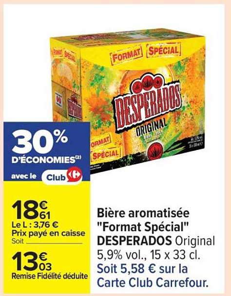 Bière aromatisée "Format Spécial" DESPERADOS Original