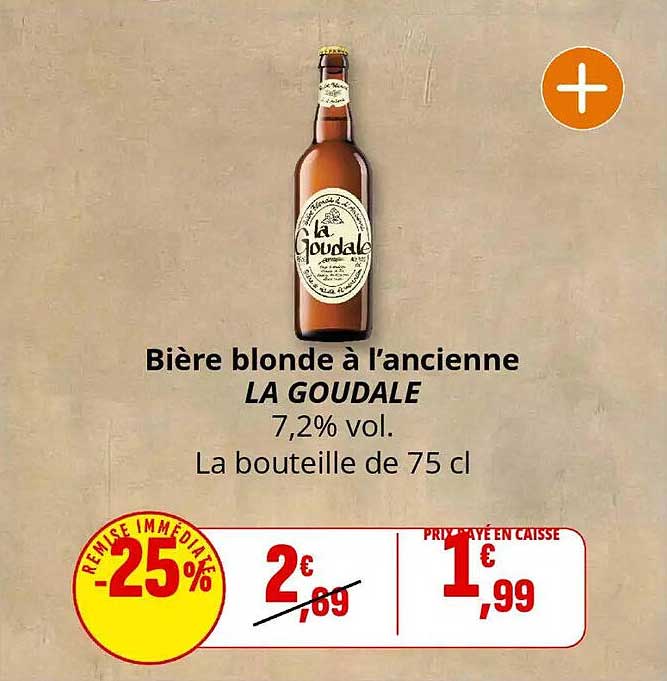 Bière blonde à l’ancienne LA GOUDALE