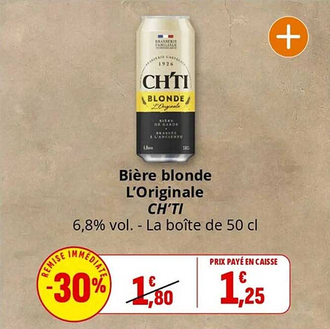 Bière blonde L'Originale CH'TI
