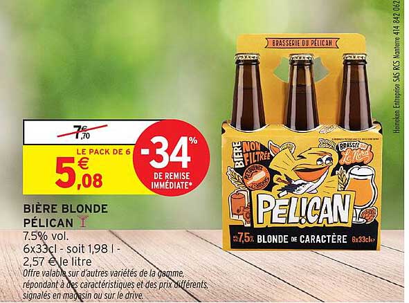 BIÈRE BLONDE PÉLICAN