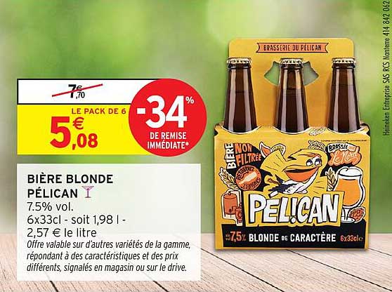 Bière Blonde PÉLICAN