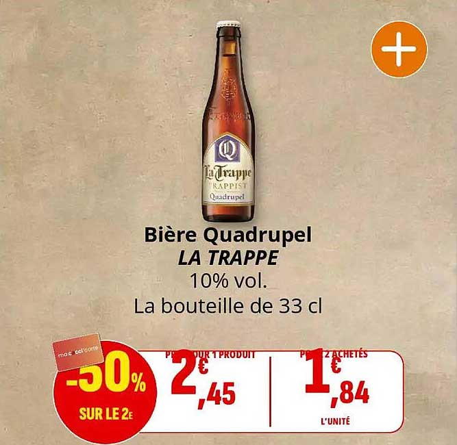 Bière Quadruppel LA TRAPPE 10% vol.