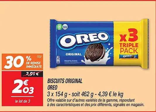 BISCUITS ORIGINAL OREO