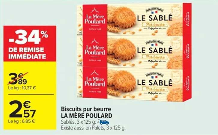 Biscuits pur beurre LA MÈRE POULARD