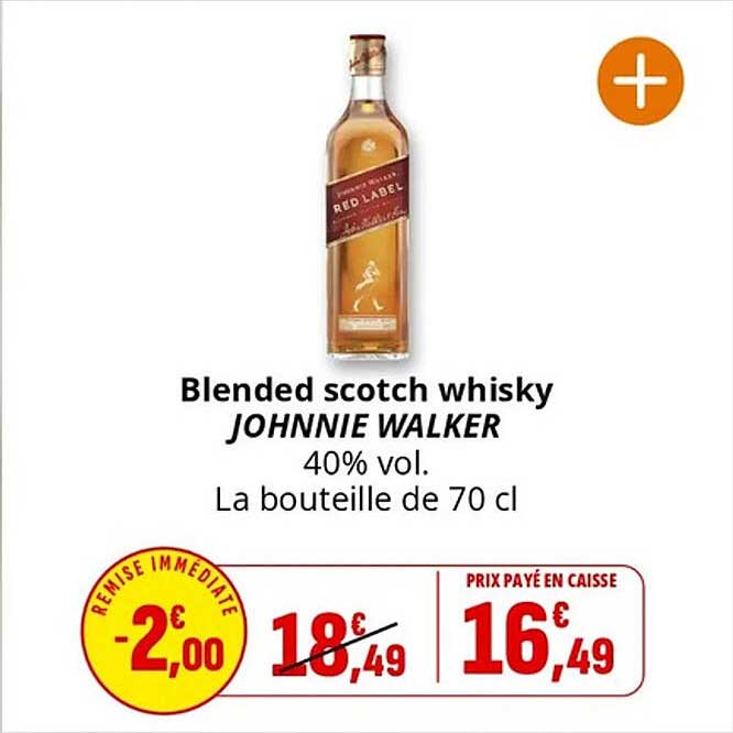 Blended scotch whisky JOHNNIE WALKER