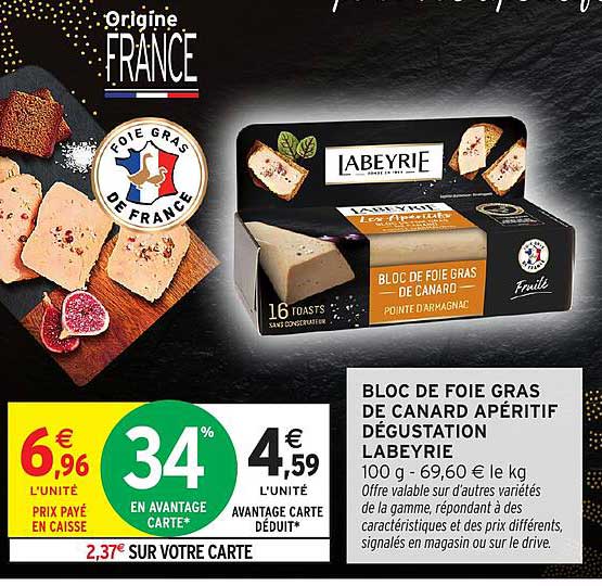 BLOC DE FOIE GRAS DE CANARD APÉRITIF DÉGUSTATION LABEYRIE