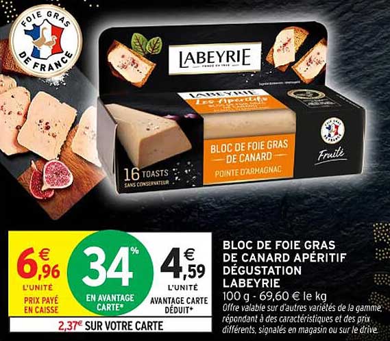 BLOC DE FOIE GRAS DE CANARD APÉRITIF DÉGUSTATION LABEYRIE