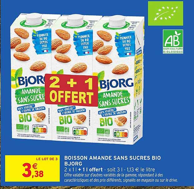 BOISSON AMANDE SANS SUCRES BIO BJORG