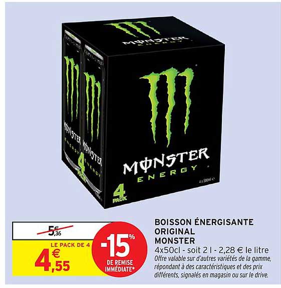 BOISSON ÉNERGISANTE ORIGINAL MONSTER