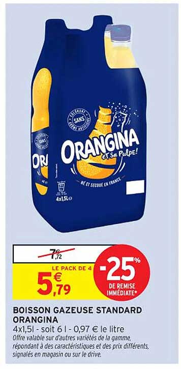 BOISSON GAZEUSE STANDARD ORANGINA