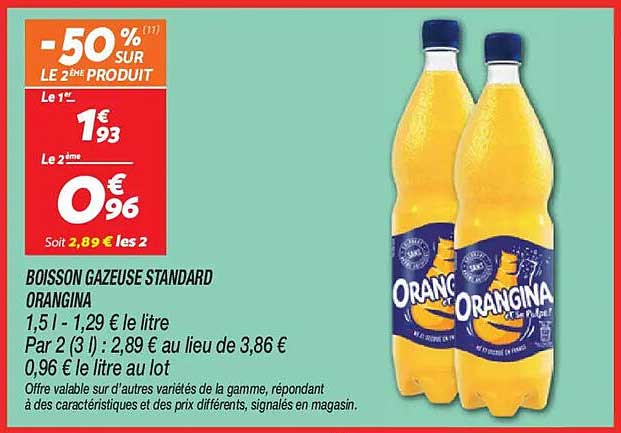 BOISSON GAZEUSE STANDARD ORANGINA
