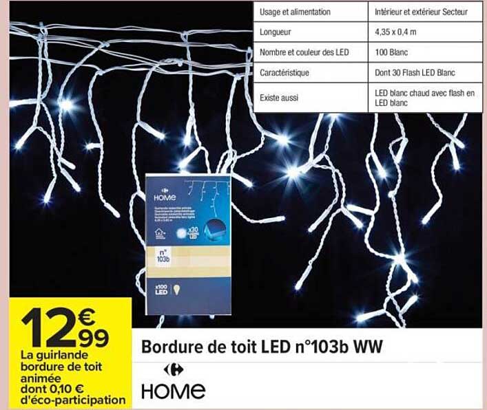 Bordure de toit LED n°103b WW