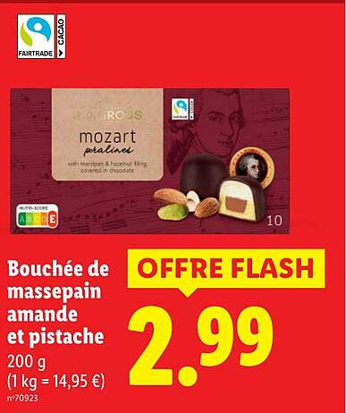 Bouchée de massepain amande et pistache