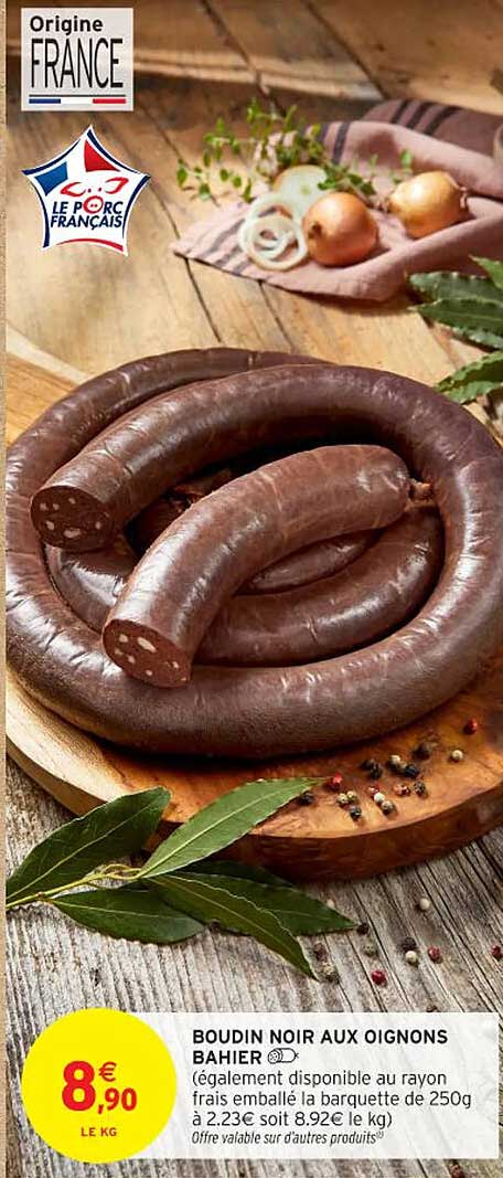 BOUDIN NOIR AUX OIGNONS BAHIER