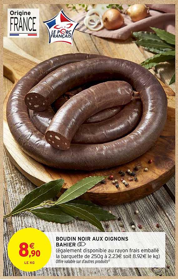 BOUDIN NOIR AUX OIGNONS BAHIER