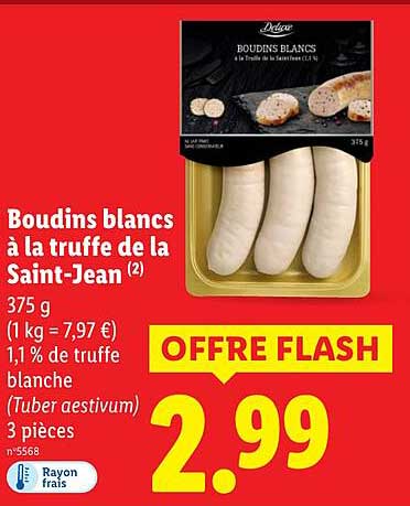 Boudins blancs à la truffe de la Saint-Jean