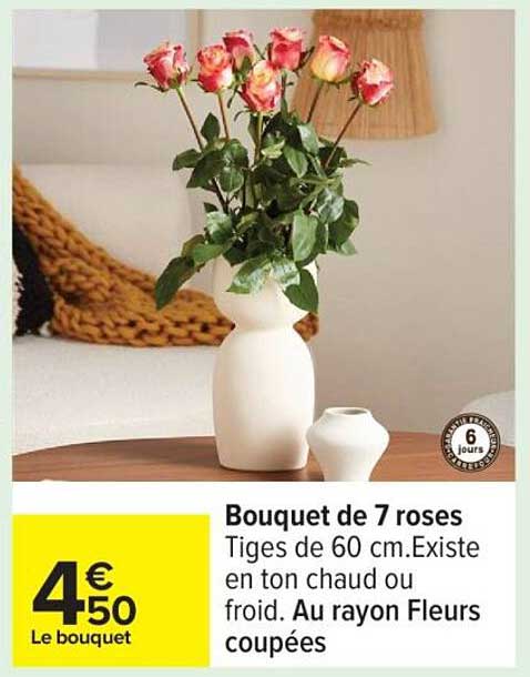 Bouquet de 7 roses