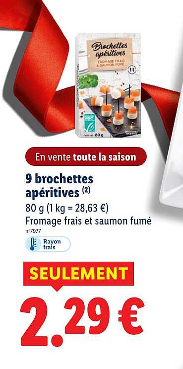 Brochettes apéritives