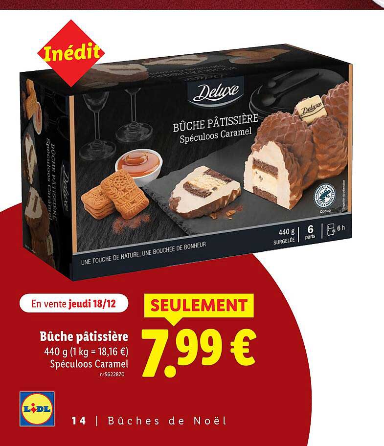 Bûche pâtissière Spéculoos Caramel
