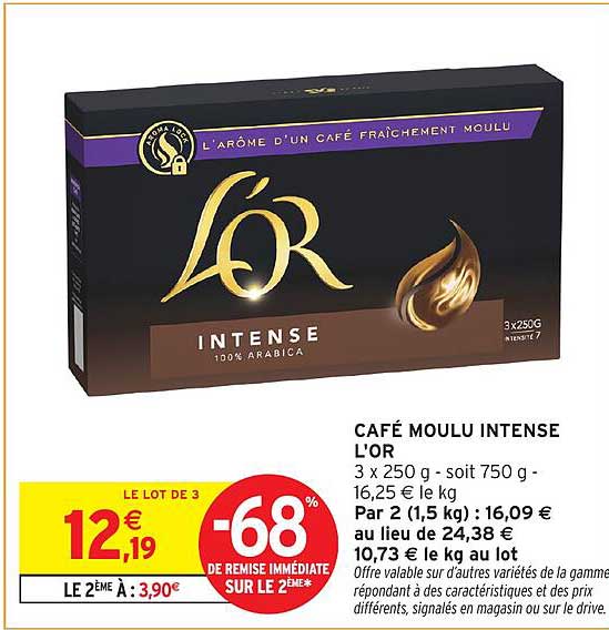 CAFÉ MOULU INTENSE L'OR