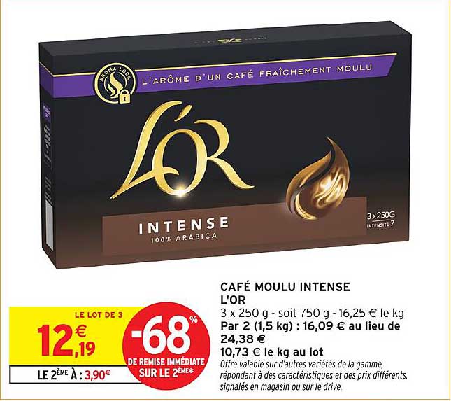 CAFÉ MOULU INTENSE L'OR