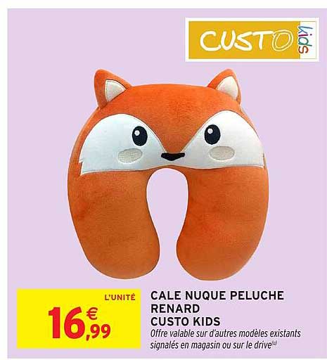 CALE NUQUE PELUCHE RENARD CUSTO KIDS