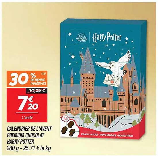 CALENDRIER DE L'AVENT PREMIUM CHOCOLAT HARRY POTTER