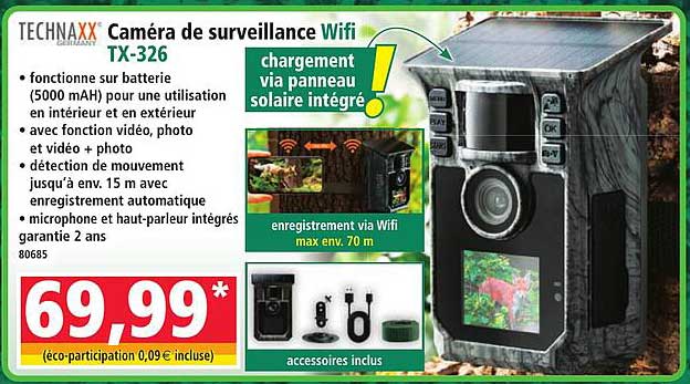 Caméra de surveillance Wifi TX-326