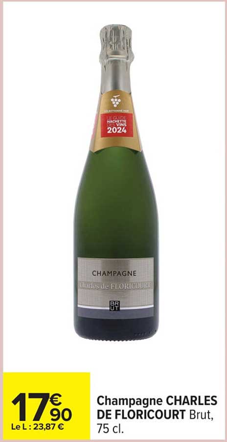 Champagne CHARLES DE FLORICOURT Brut, 75 cl.