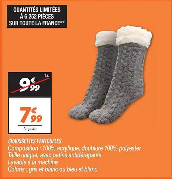 CHAUSSETTES PANTOUFLES