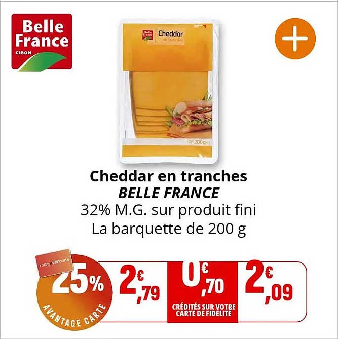 Cheddar en tranches BELLE FRANCE
