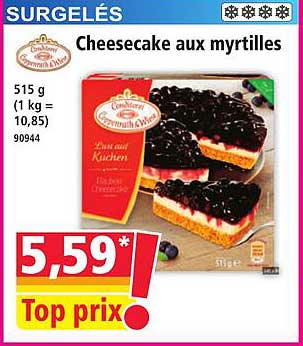 Cheesecake aux myrtilles