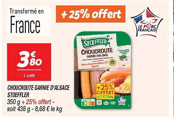 CHOUCROUTE GARNIE D'ALSACE STOEFFLER