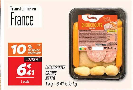 CHOUCROUTE GARNIE NETTO