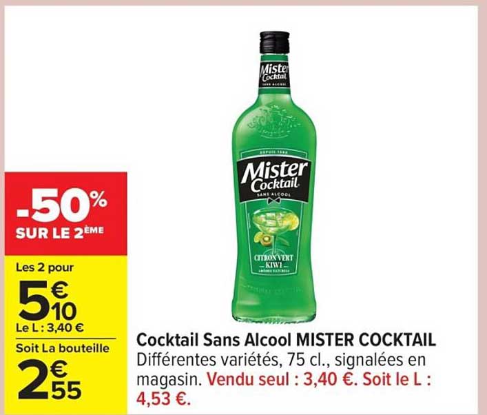 Cocktail Sans Alcool MISTER COCKTAIL