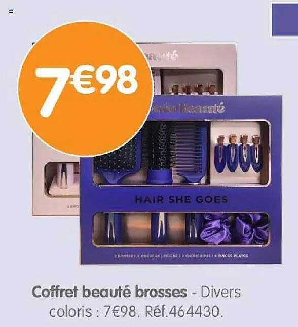 Coffret beauté brosses - Divers coloris