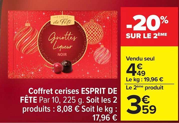 Coffret cerises ESPRIT DE FÊTE