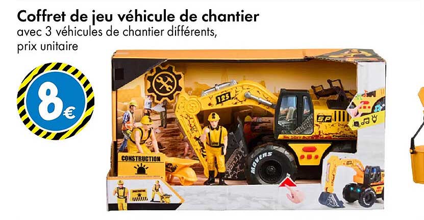 Coffret de jeu véhicule de chantier