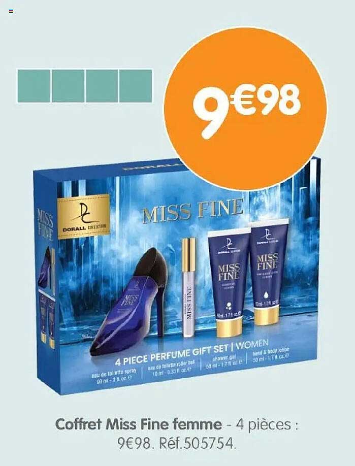 Coffret Miss Fine femme - 4 pièces : 9€98