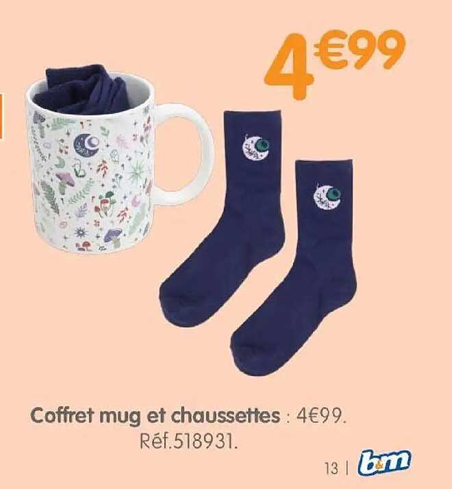 Coffret mug et chaussettes : 4€99
