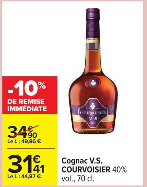 Cognac V.S. COURVOISIER 40% vol., 70 cl.
