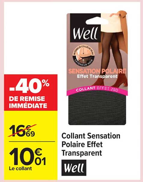 Collant Sensation Polaire Effet Transparent